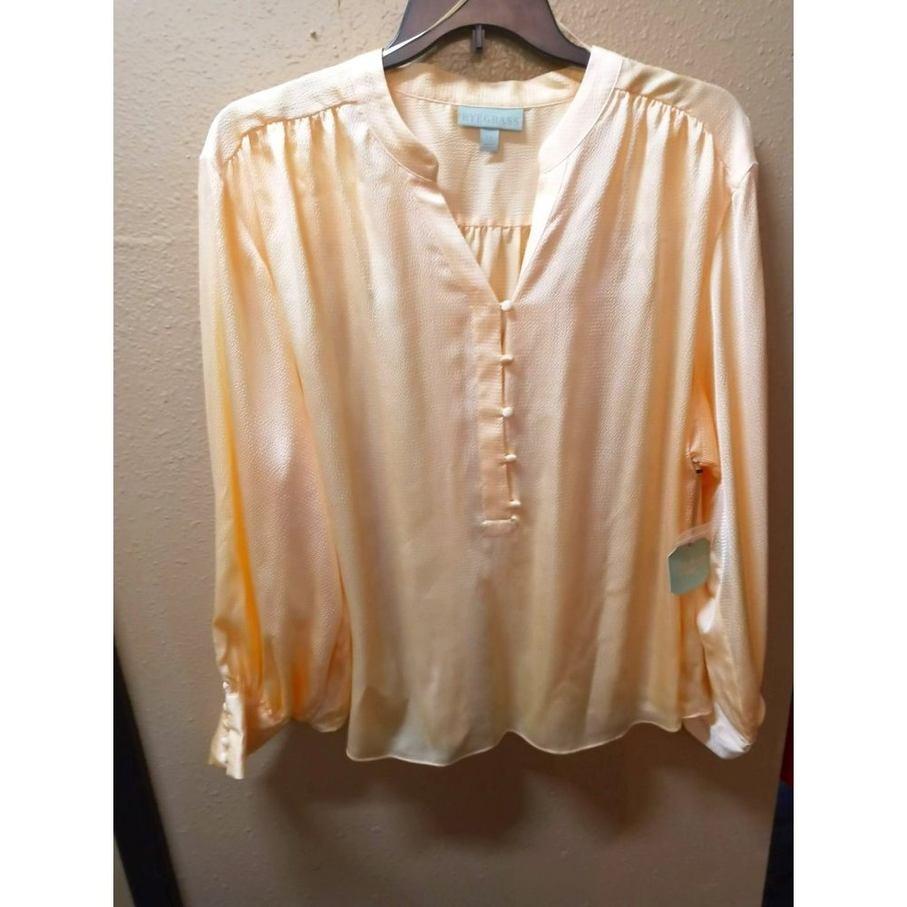 Rye Grass lightweight spring yellow button shirt nwt size 3x